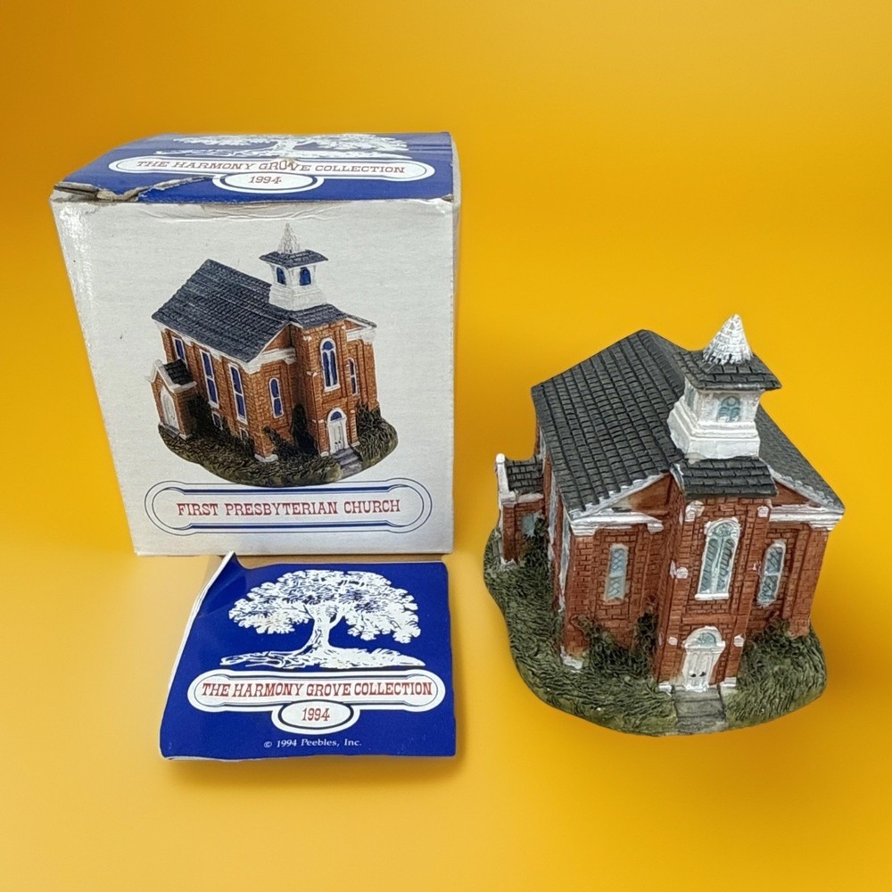 Harmony Grove Collection 1994 1st‎ Presbyterian Church Miniature Village Peebles